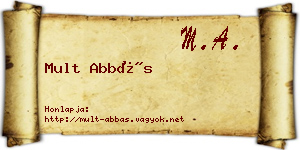 Mult Abbás névjegykártya